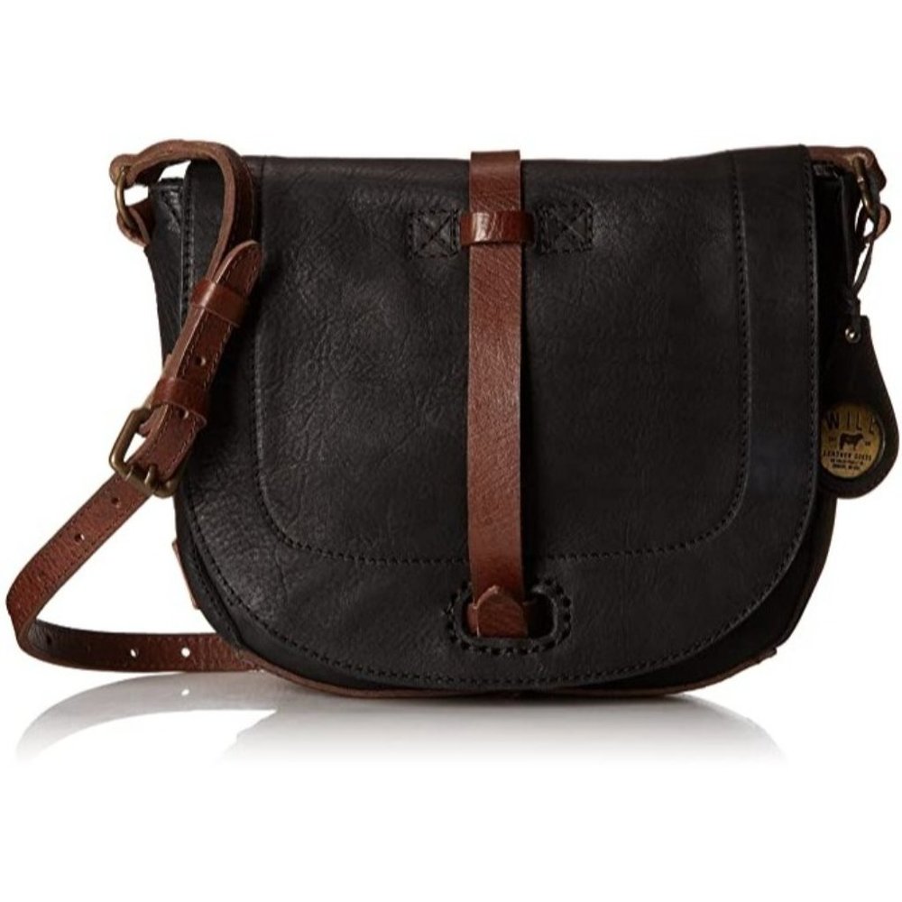 WILL Leather Goods Seneca Black Crossbody Bag - Picture 1 of 12